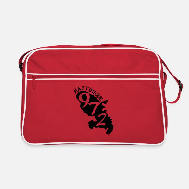 Martinique 972 (1 couleur modifiable) - Sac Retro - rouge/blanc