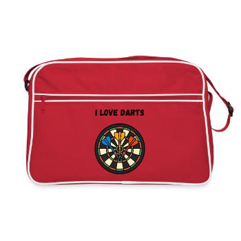 Motif artistique de la cible de fléchettes - Sac Retro - rouge/blanc - Devant