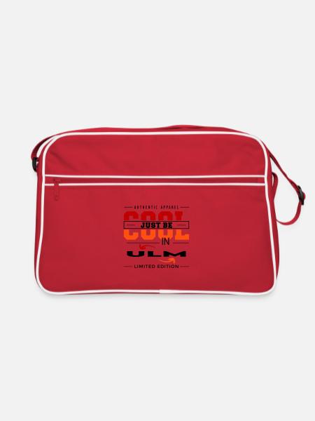 Ulm Meine Stadt Cool I Love Reise Tour - Retro Tasche - Rot/Weiß - Vorne
