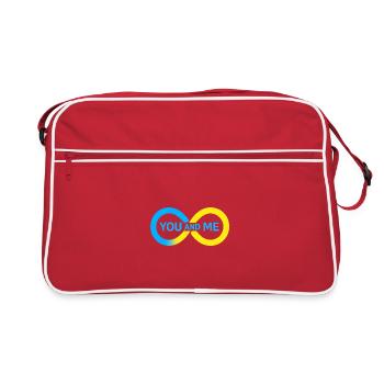 Vivid friendship illustration - Retro Bag - red/white - Front