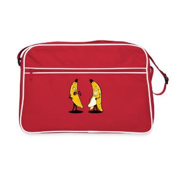 Bananes drôles - Sac Retro - rouge/blanc - Devant
