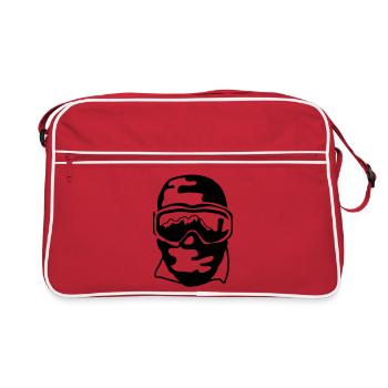Masque de ski - Sac Retro - rouge/blanc - Devant