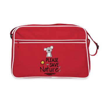 réserve naturelle - Sac Retro - rouge/blanc - Devant