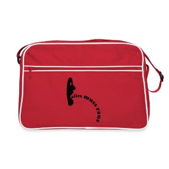 Alles muss raus - T-Shirt - Retro Tasche - Rot/Weiß - Vorne