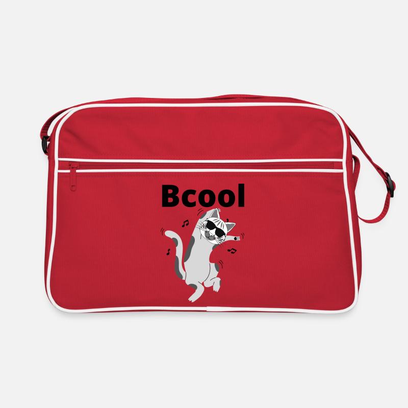 Groovy Grey Cat in Sunglasses Retro Bag