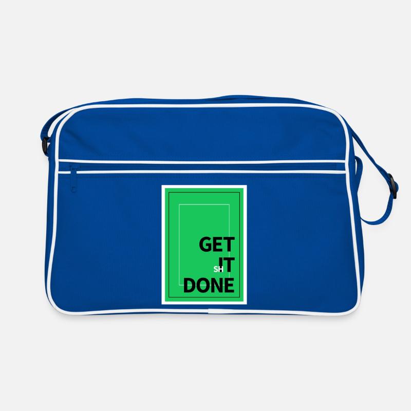 Motivation Get It Done Textdesign Retro Tasche