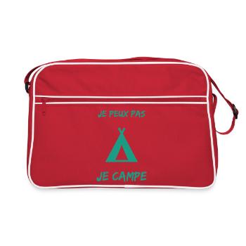 CAMPING. CAMPER. JE PEUX PAS. HUMOUR. VACANCES - Sac Retro - rouge/blanc - Devant
