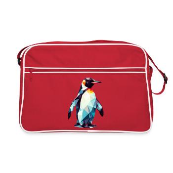 Pingouin polygonal - Sac Retro - rouge/blanc - Devant