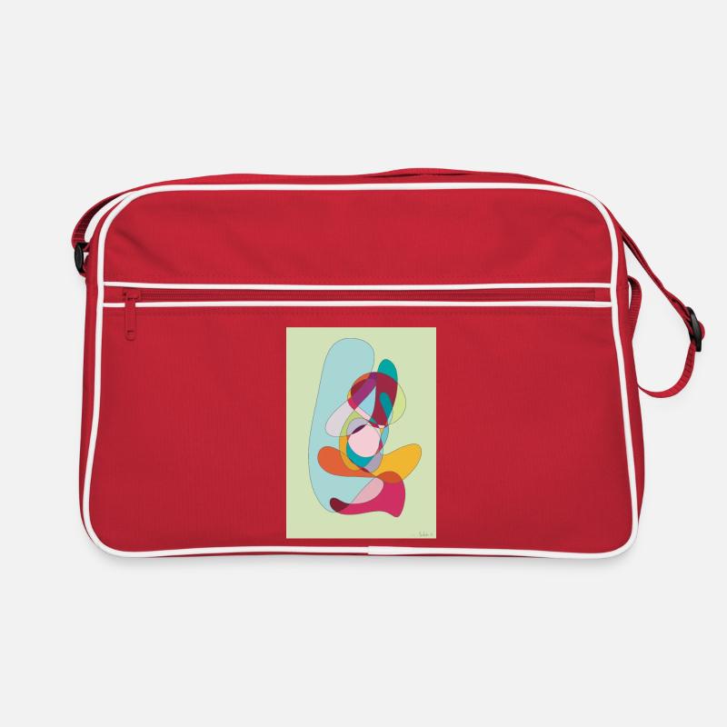 Abstrakte Farbflächen Komposition Retro Tasche