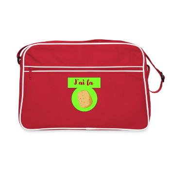 J'ai la patate - Sac Retro - rouge/blanc - Devant
