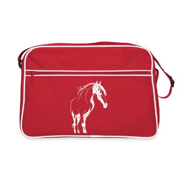 Majestic Horse - Retro Tasche - Rot/Weiß - Vorne