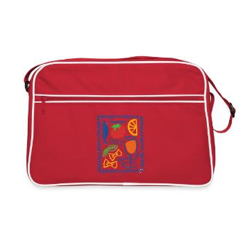 Design estival dynamique aux motifs fruités - Sac Retro - rouge/blanc - Devant