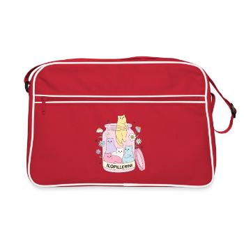 MA PILULE DE JOIE - Sac Retro - rouge/blanc - Devant