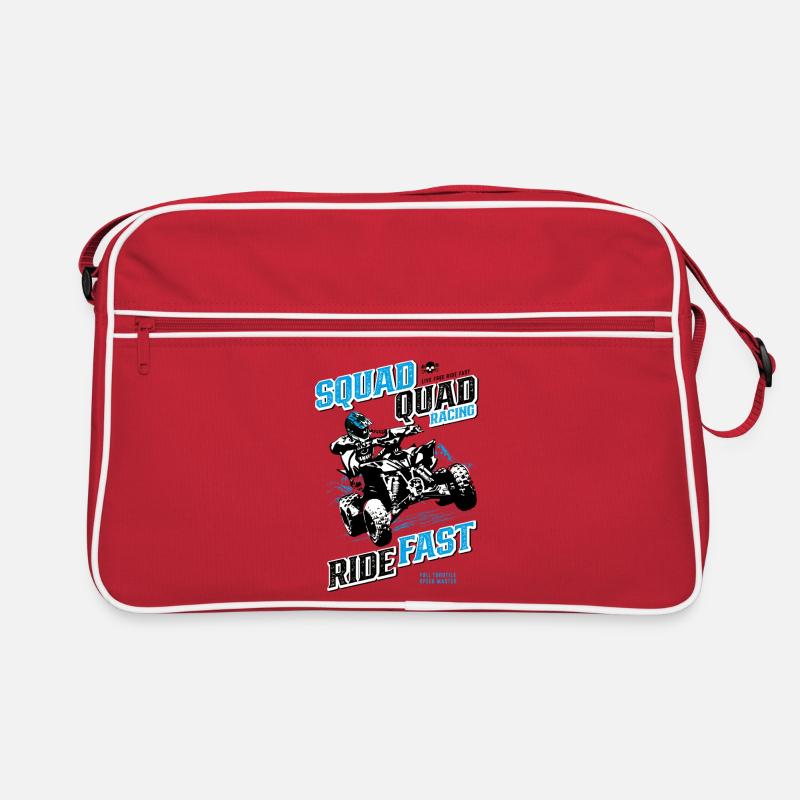 Quad Racing Geschwindigkeit Retro Tasche
