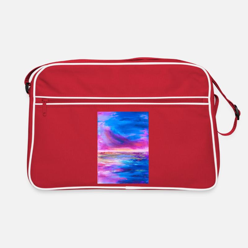 Lebendiger Himmel Horizont Abstrakte Kunst Retro Tasche