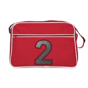 Deux Metal Texture Scratch Art - Sac Retro - rouge/blanc - Devant