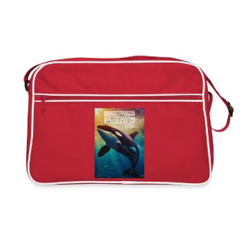 Orca Underwater Hope Verse - Retro Bag - red/white - Front