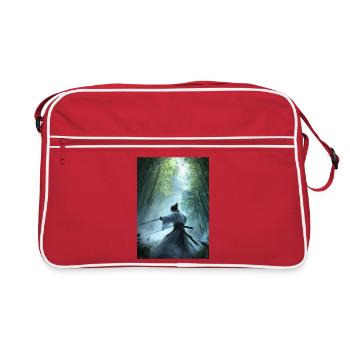 Samouraï dans la forêt - Sac Retro - rouge/blanc - Devant