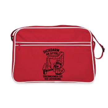 côlon sur l’anus drôle d’enfants photo de digestion toilettes - Sac Retro - rouge/blanc - Devant