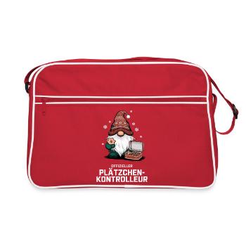 Gnome Inspecteur Officiel des Cookies - Sac Retro - rouge/blanc - Devant