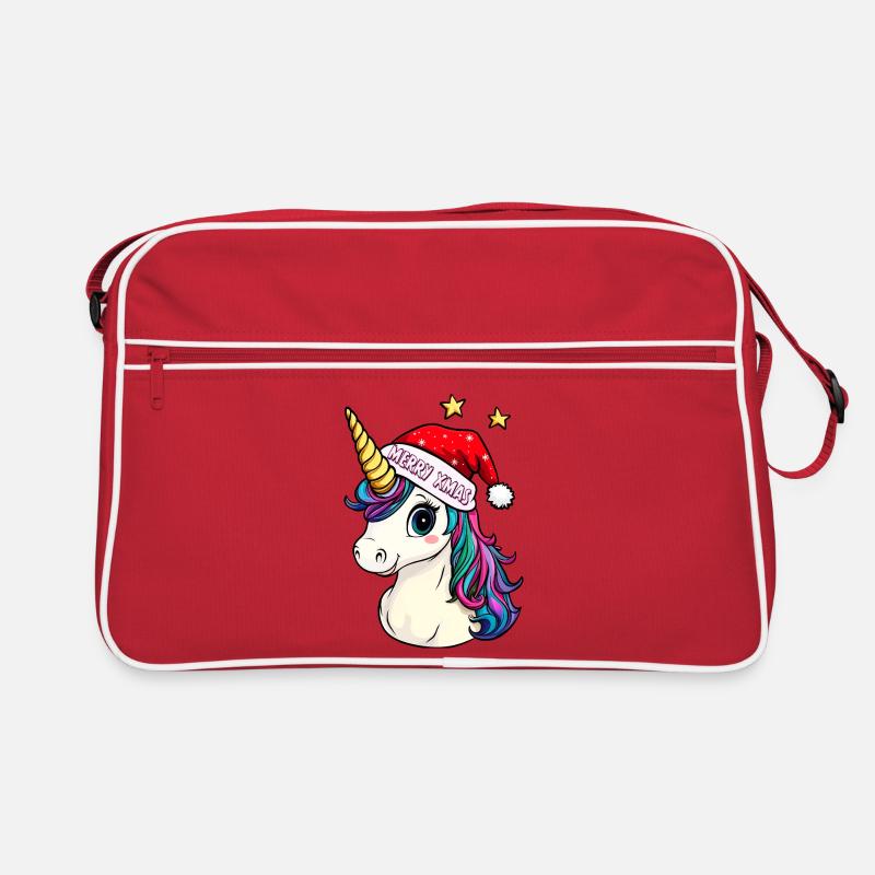 Einhörner Weihnachten / Merry Xmas Retro Tasche