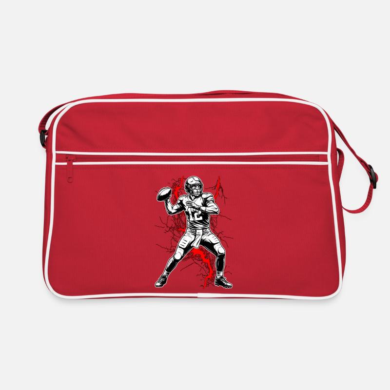 Quarterback im Blitzgewitter Retro Tasche