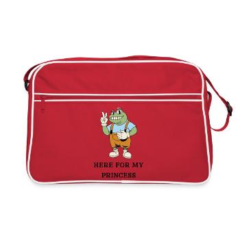 Frosch Peace-Latzhose - Retro Tasche - Rot/Weiß - Vorne