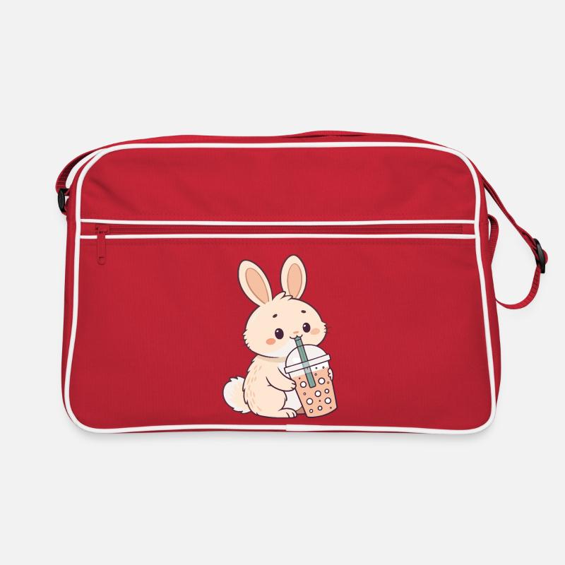 Rabbit Bubble Tea Süßigkeit Retro Tasche