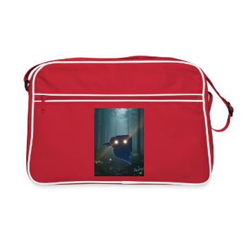 Night Forest Bird Silhouette Light Up - Retro Bag - red/white - Front