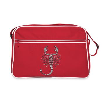 Scorpion metallic chrome - Retro Bag - red/white - Front