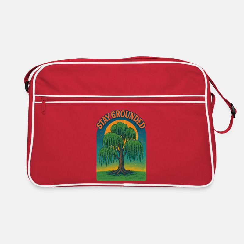 Stay Grounded Willow Sunset Retro Tasche