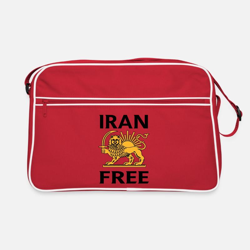Heraldic lion with sword and sun Retro Bag