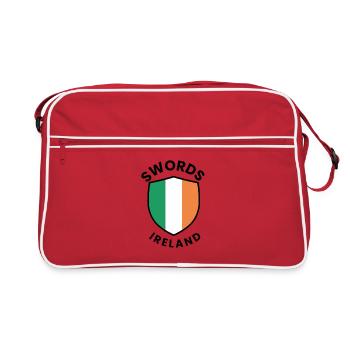 Emblème d’écu aux couleurs irlandaises SWORDS - Sac Retro - rouge/blanc - Devant