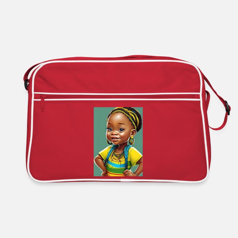 Buntes Afro-Mädchen Retro Tasche