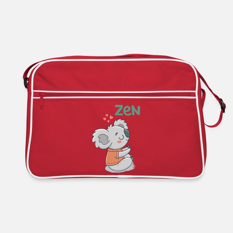 Koala Zen im orangefarbenen Pullover Retro Tasche