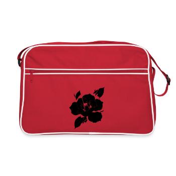 Rose noire fragmentée - Sac Retro - rouge/blanc - Devant