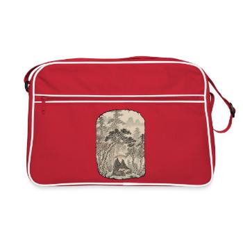 Martial Arts Meditation Chinese Art - Retro Bag - red/white - Front