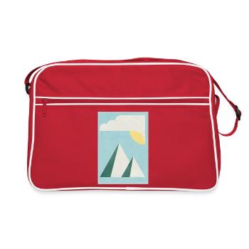 Mountains - Retro Bag - red/white - Front