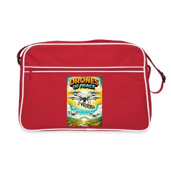 Drones de la Paix Vol Olive - Sac Retro - rouge/blanc - Devant