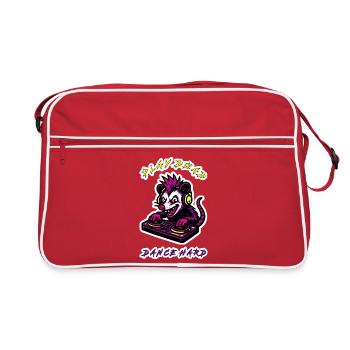 Play Dead Dance Hard Rat DJ - Sac Retro - rouge/blanc - Devant