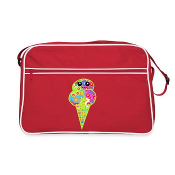 Retro Eis Vintage Kinder Kind 60er  - Retro Bag - red/white - Front