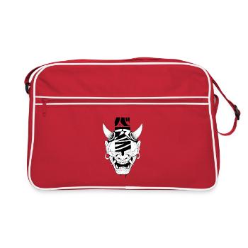 Masque de démon - Sac Retro - rouge/blanc - Devant