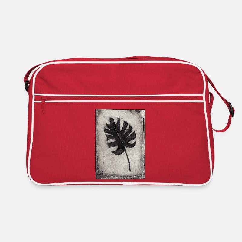 Monstera Pflanze - handgeschnitzte Druckvorlage Retro Tasche