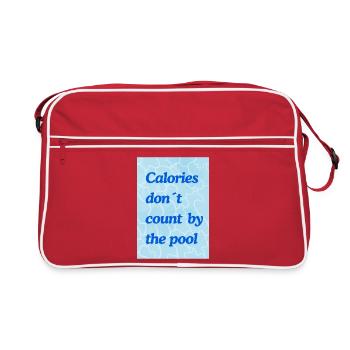 Counting calories by the pool - Retro Bag - red/white - Front