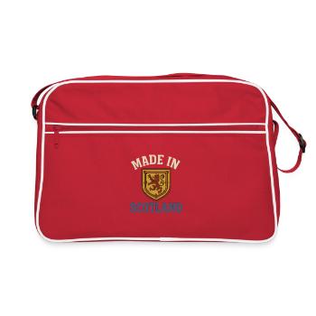 Made in Scotland Crest - Retro Bag - red/white - Front