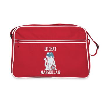 Le Chat Marseillais - Pétanque - Sac Retro - rouge/blanc - Devant