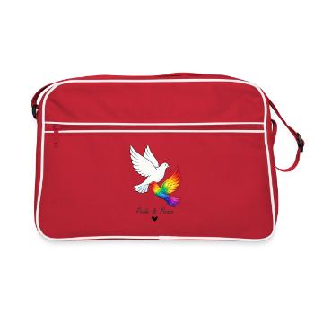 Frieden und Stolz - Retro Tasche - Rot/Weiß - Vorne