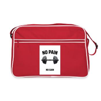 Design de fitness sans douleur - Sac Retro - rouge/blanc - Devant