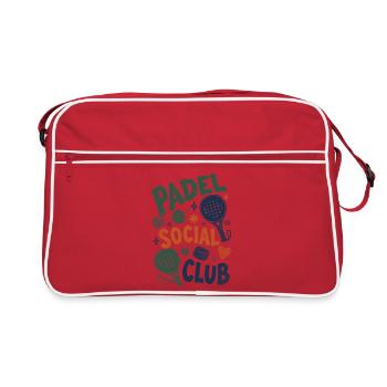 Vintage Padel Social Club - Retro Bag - red/white - Front