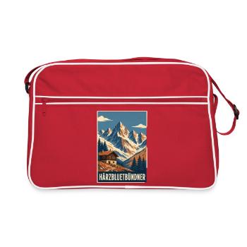 Bündner - Retro Tasche - Rot/Weiß - Vorne